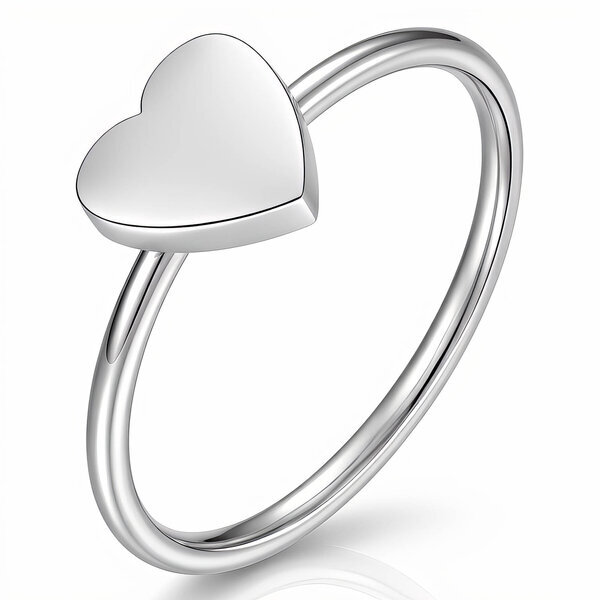 "Hearts" Ring, Stainless Steel