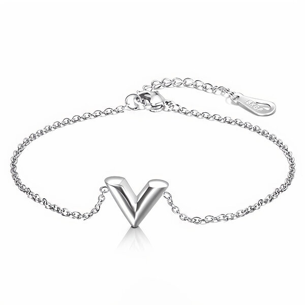 "V" Bracelet, Stainless Steel