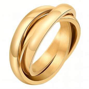 18K gold plated Stainless steel finger ring, Intensity