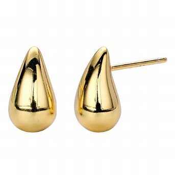 18K gold plated Stainless steel  "Teardrops" earrings, Intensity