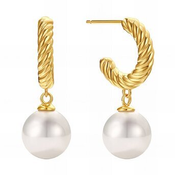 18K gold plated Stainless steel earrings, Intensity