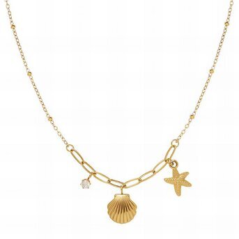 18K gold plated Stainless steel necklace, Intensity