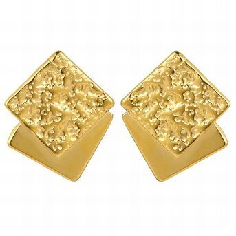 18K gold plated Stainless steel earrings, Intensity