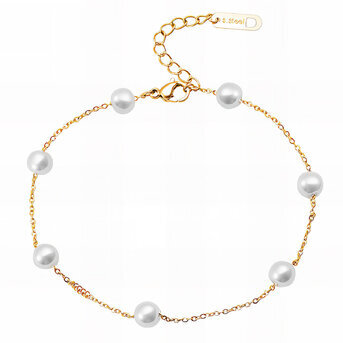 Bracelet, 18K Gold Plated Steel