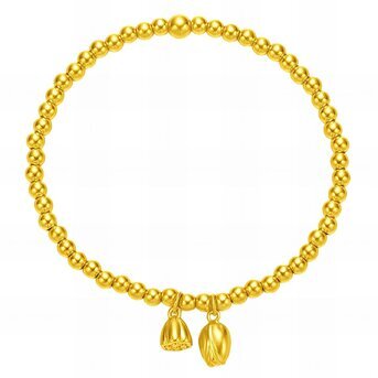 18K gold plated Stainless steel  "Flowers" bracelet, Intensity