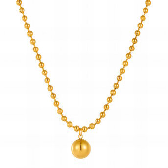 18K gold plated Stainless steel necklace, Intensity