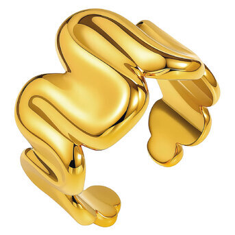 Ring, 18K Gold Plated Steel