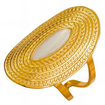 18K gold plated Stainless steel finger ring, Intensity