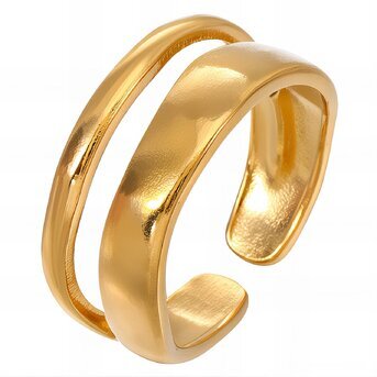 18K gold plated Stainless steel finger ring, Intensity