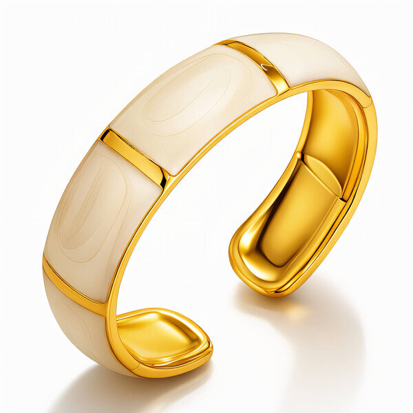 Ring, 18K Gold Plated Steel