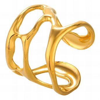 18K gold plated Stainless steel finger ring, Intensity