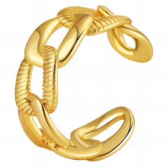 18K gold plated Stainless steel finger ring, Intensity