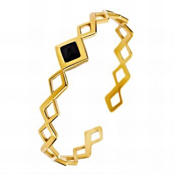 18K gold plated Stainless steel bracelet, Intensity