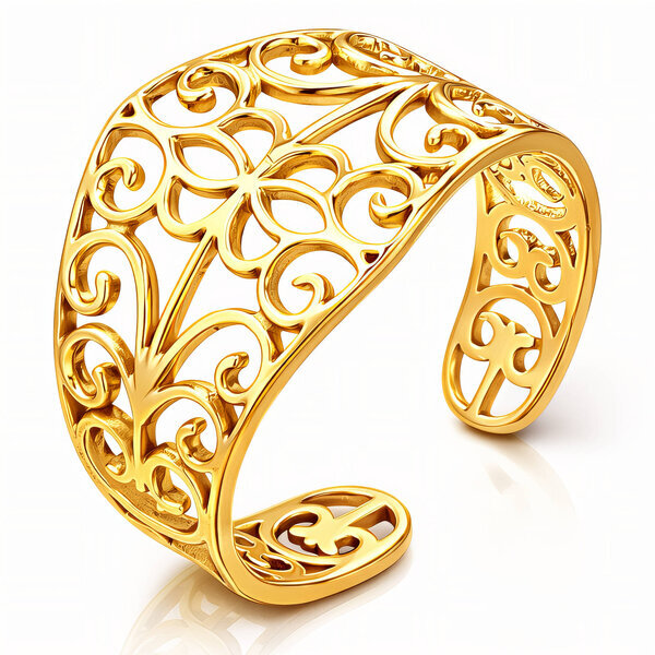 Ring, 18K Gold Plated Steel