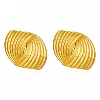 Earrings, 18K Gold Plated Steel