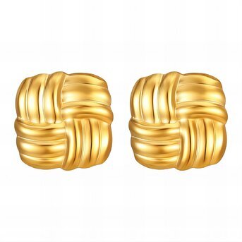 18K gold plated Stainless steel earrings, Intensity