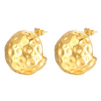 18K gold plated Stainless steel earrings, Intensity