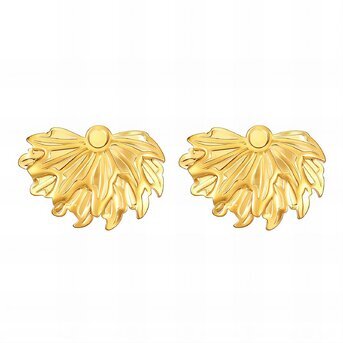 18K gold plated Stainless steel earrings, Intensity