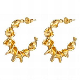 18K gold plated Stainless steel earrings, Intensity