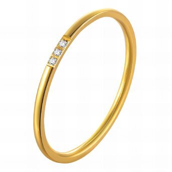 Ring, 18K Gold Plated Steel