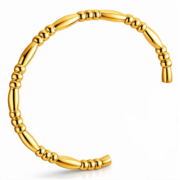 Bracelet, 18K Gold Plated Steel