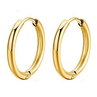 18K gold plated Stainless steel earrings, Intensity