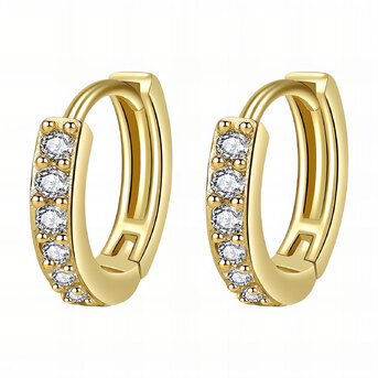 Earrings, 18K Gold Plated Steel