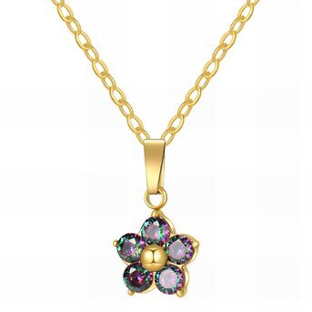 18K gold plated Stainless steel  "Flower" necklace, Intensity