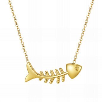 18K gold plated Stainless steel necklace, Intensity