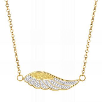 18K gold plated Stainless steel  "Wings" necklace, Intensity