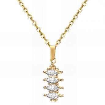 18K gold plated Stainless steel necklace, Intensity