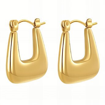 18K gold plated Stainless steel earrings, Intensity