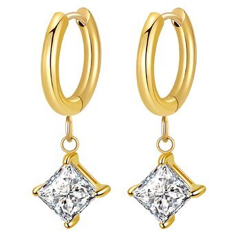 18K gold plated Stainless steel earrings, Intensity