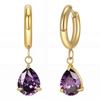 18K gold plated Stainless steel earrings, Intensity