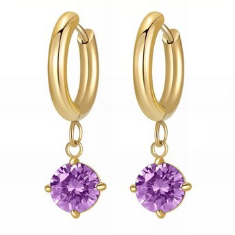 18K gold plated Stainless steel earrings, Intensity