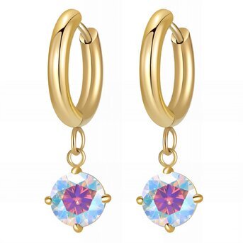 18K gold plated Stainless steel earrings, Intensity