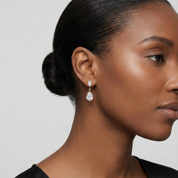 Earrings, 18K Gold Plated Steel