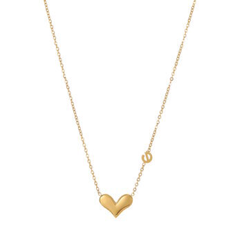 18K gold plated Stainless steel  "Heart" necklace, Intensity