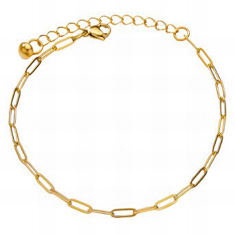 18K gold plated Stainless steel anklet, Intensity