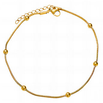 18K gold plated Stainless steel anklet, Intensity