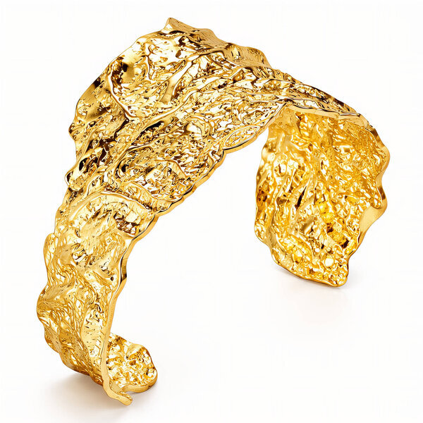 Bracelet, 18K Gold Plated Steel