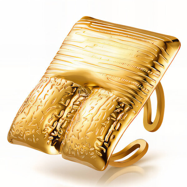 Ring, 18K Gold Plated Steel