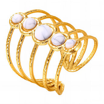 Ring, 18K Gold Plated Steel