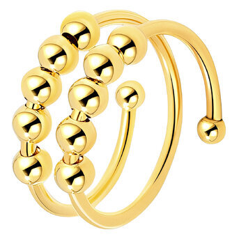 Ring, 18K Gold Plated Steel