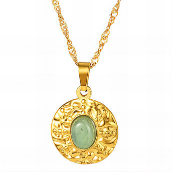 Necklace, 18K Gold Plated Steel
