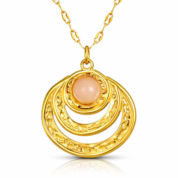 Necklace, 18K Gold Plated Steel
