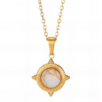 18K gold plated Stainless steel necklace, Intensity