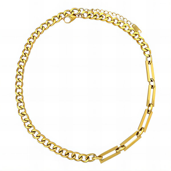 Necklace, 18K Gold Plated Steel