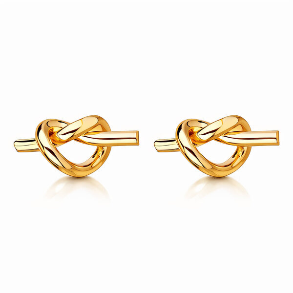 Earrings, 18K Gold Plated Steel