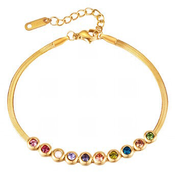 18K gold plated Stainless steel bracelet, Intensity